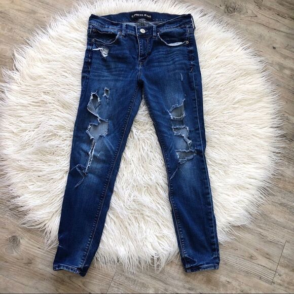 Destroyed Express Jeans  - Picture 1 of 8